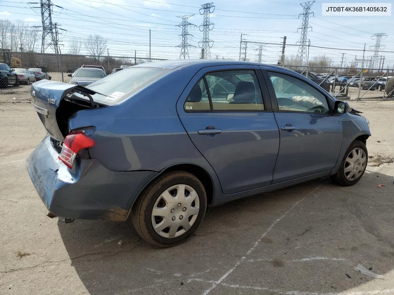 2011 Toyota Yaris VIN: JTDBT4K36B1405632 Lot: 52566954