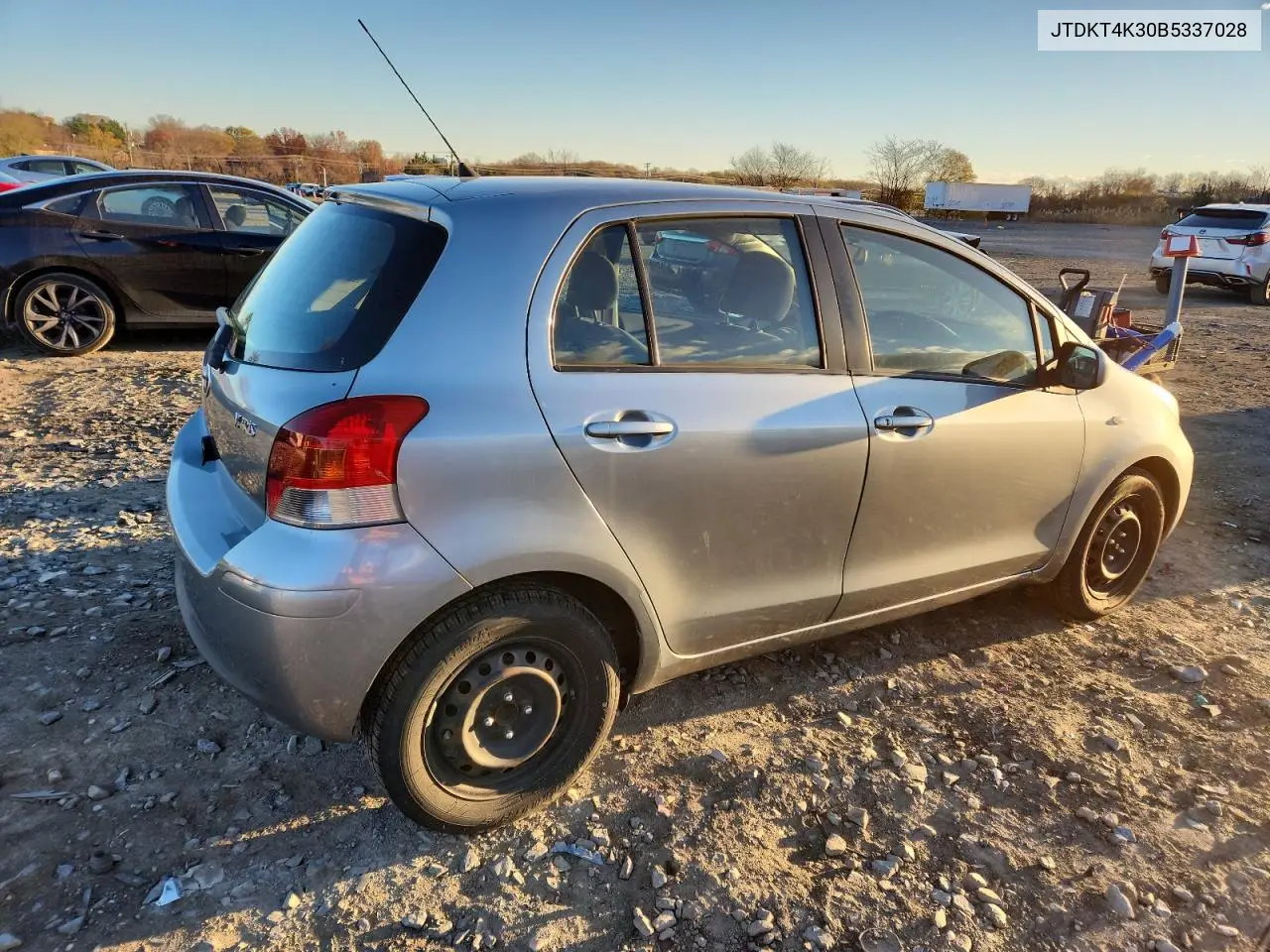 JTDKT4K30B5337028 2011 Toyota Yaris