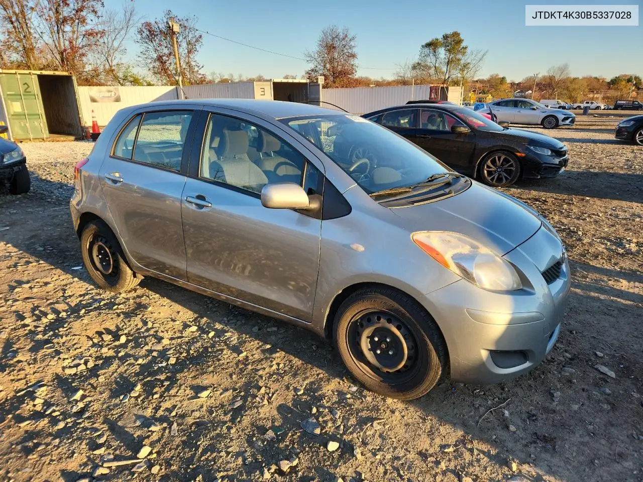 JTDKT4K30B5337028 2011 Toyota Yaris