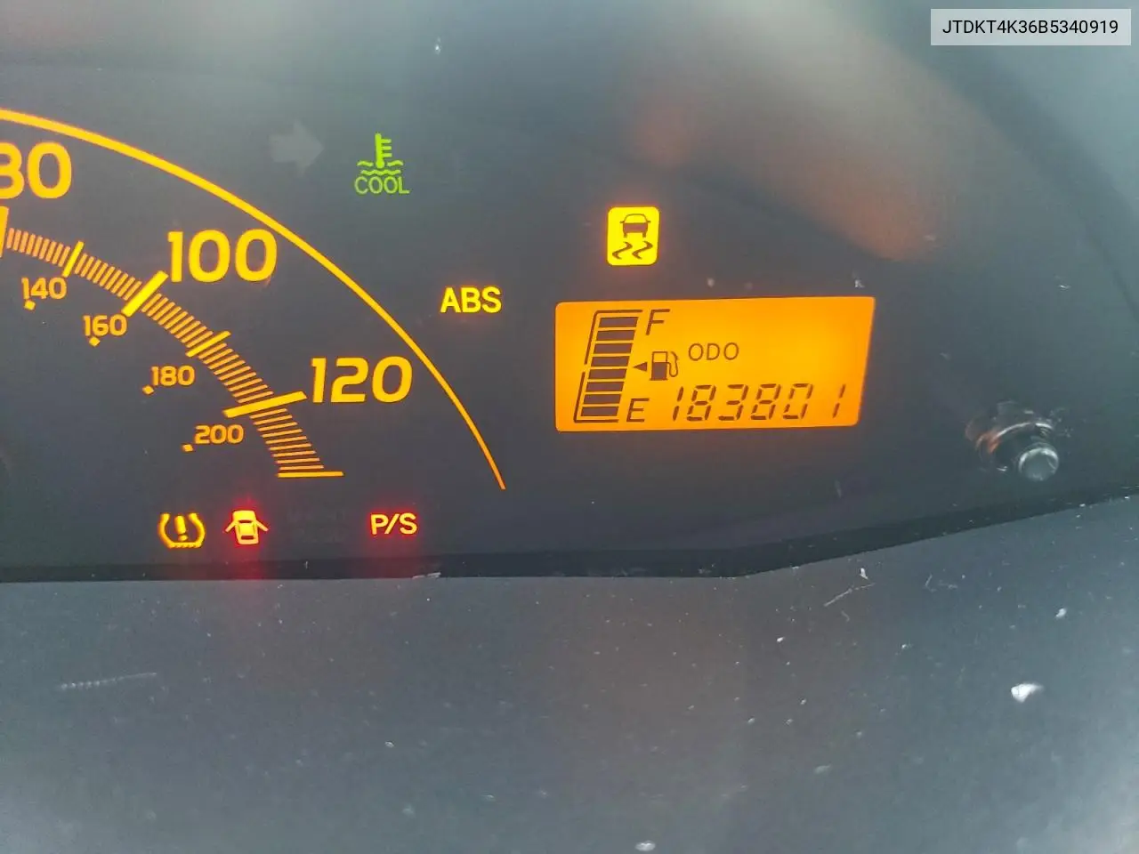 JTDKT4K36B5340919 2011 Toyota Yaris