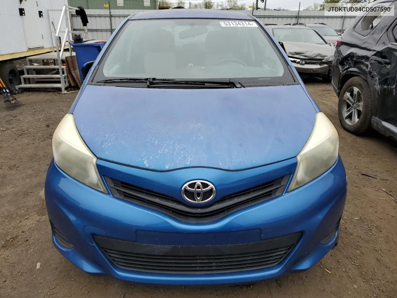 2012 Toyota Yaris VIN: JTDKTUD34CD507590 Lot: 53134314