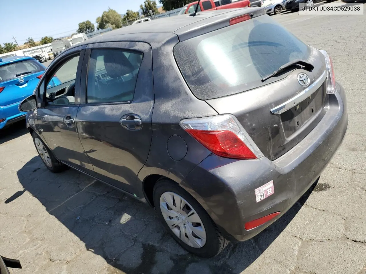 2012 Toyota Yaris VIN: JTDKTUD34CD529038 Lot: 65862264