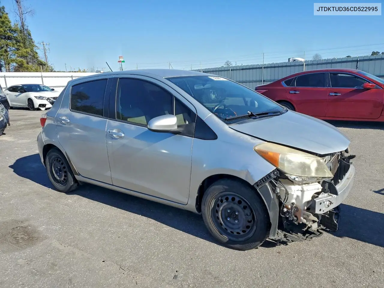 JTDKTUD36CD522995 2012 Toyota Yaris