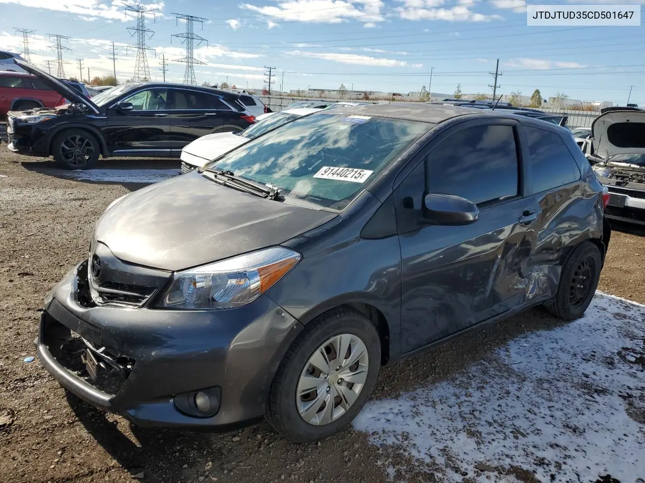 JTDJTUD35CD501647 2012 Toyota Yaris