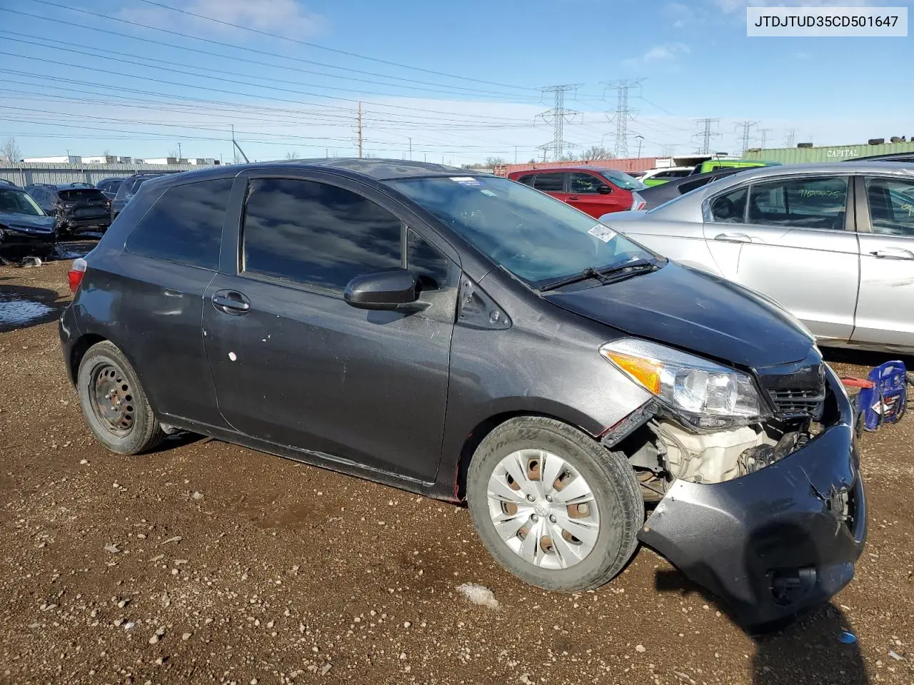 JTDJTUD35CD501647 2012 Toyota Yaris