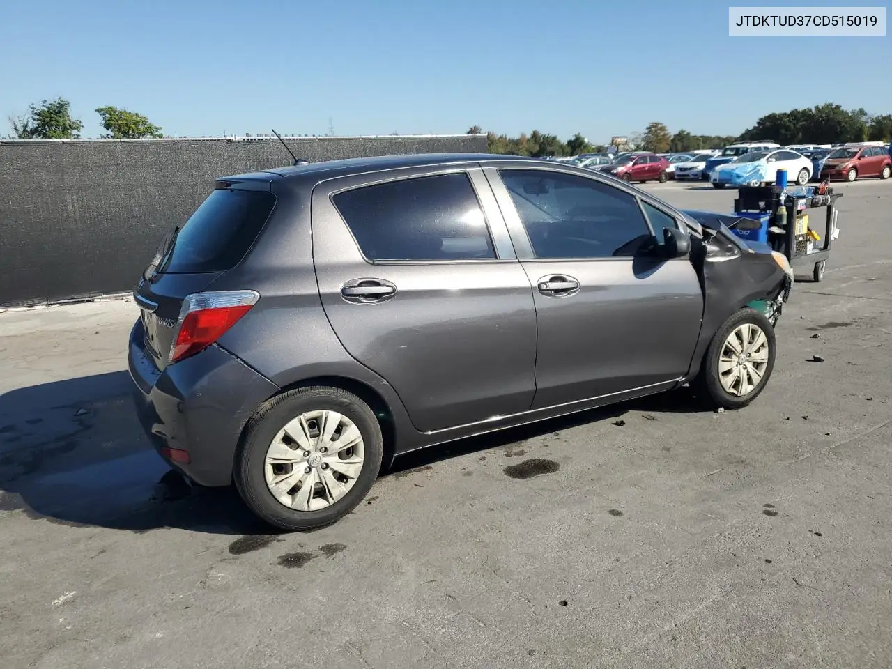JTDKTUD37CD515019 2012 Toyota Yaris