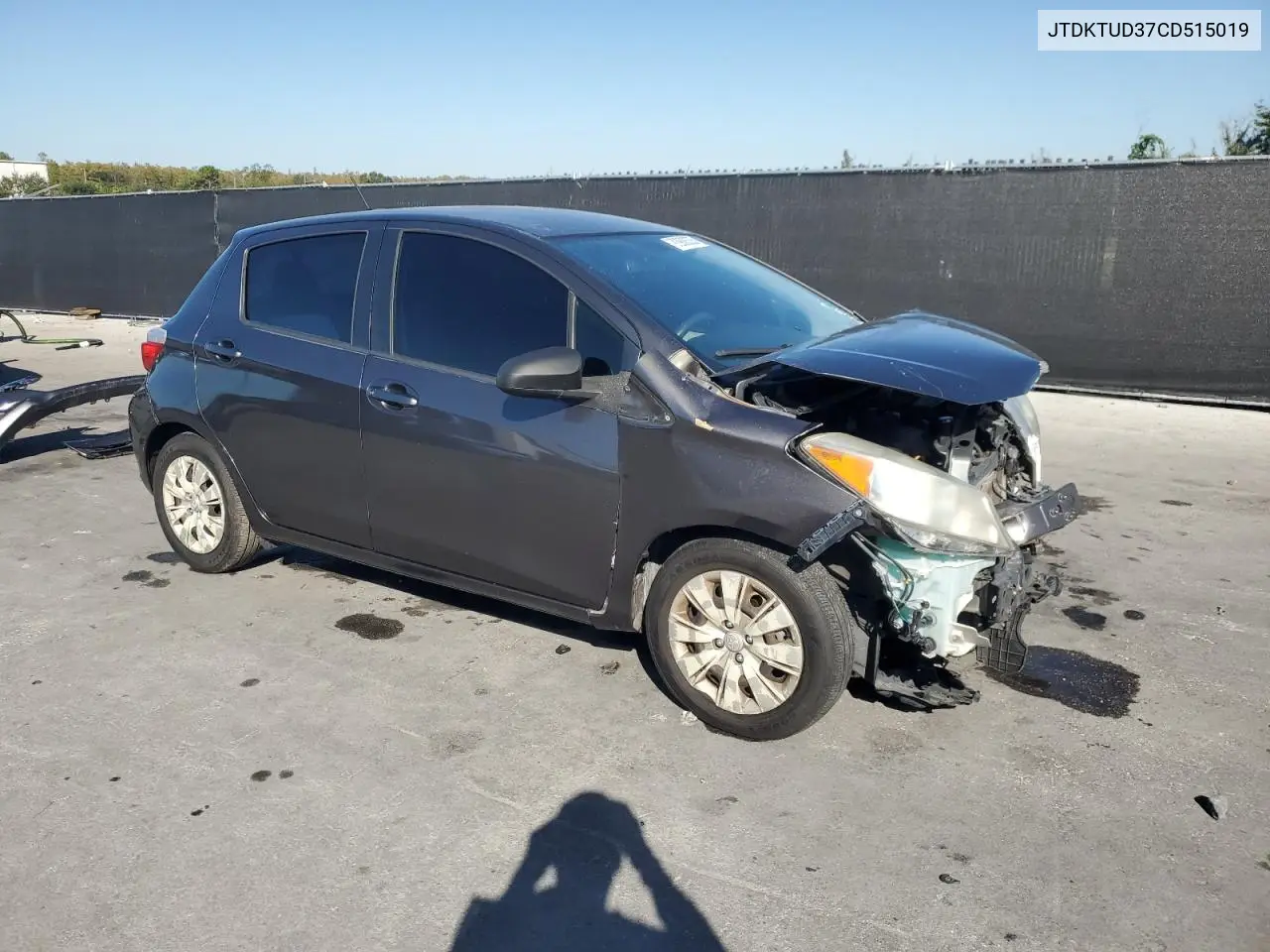 JTDKTUD37CD515019 2012 Toyota Yaris