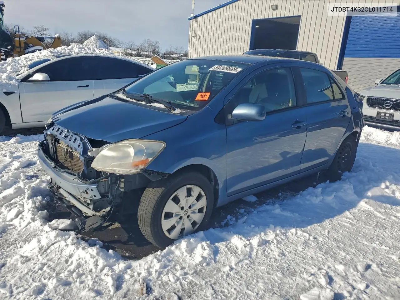 JTDBT4K32CL011714 2012 Toyota Yaris