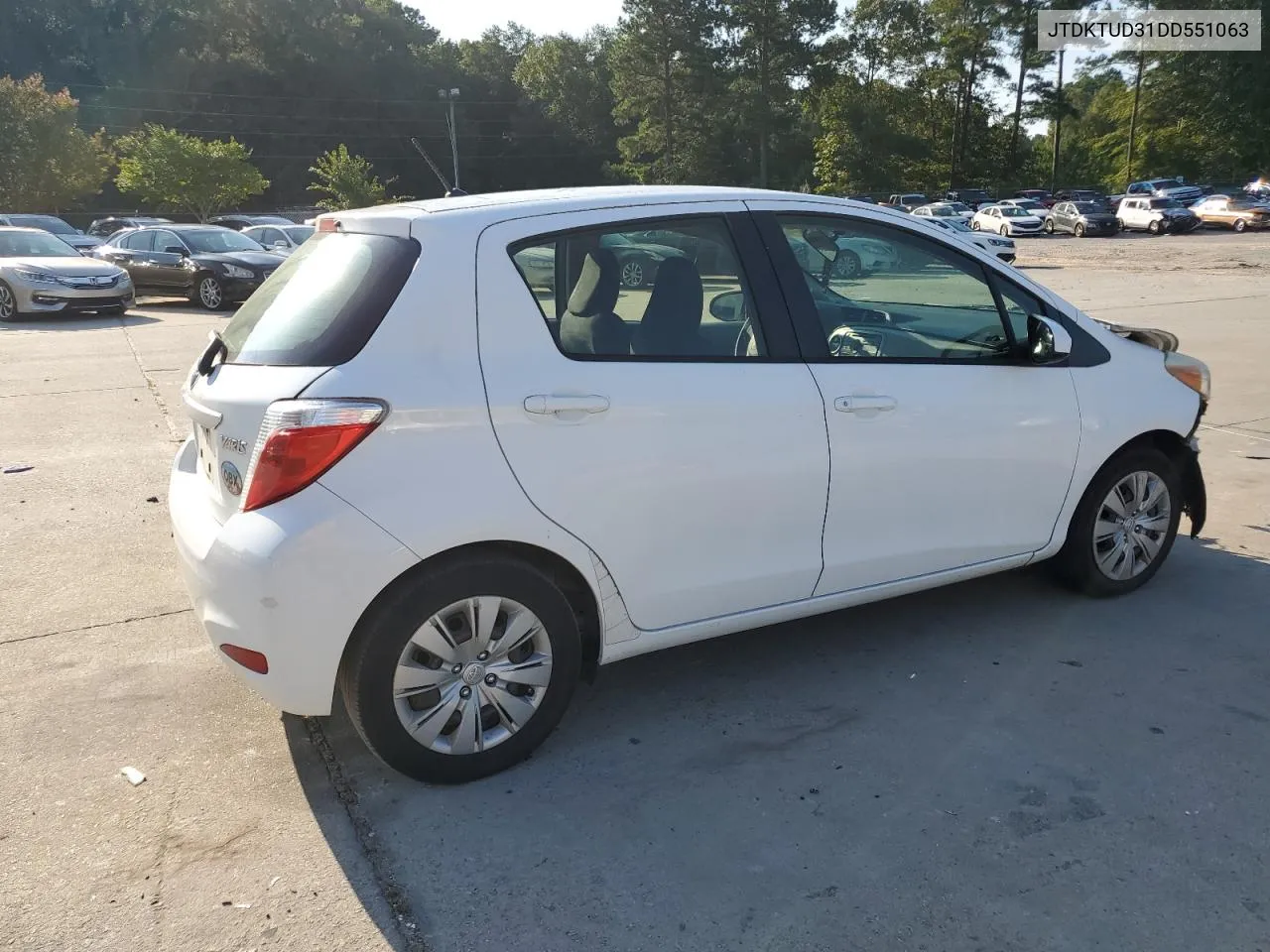 2013 Toyota Yaris VIN: JTDKTUD31DD551063 Lot: 68466444