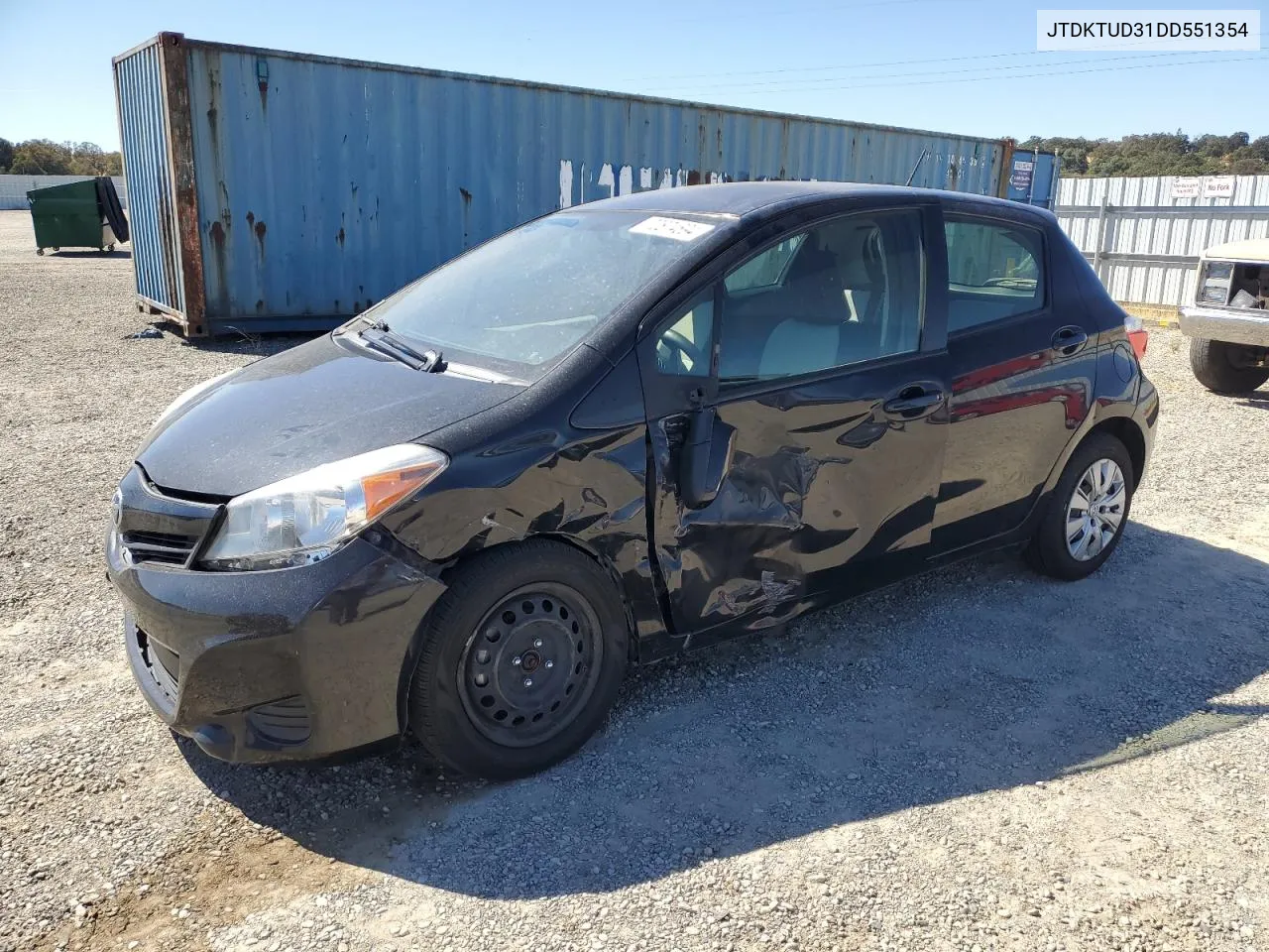 2013 Toyota Yaris VIN: JTDKTUD31DD551354 Lot: 70874694