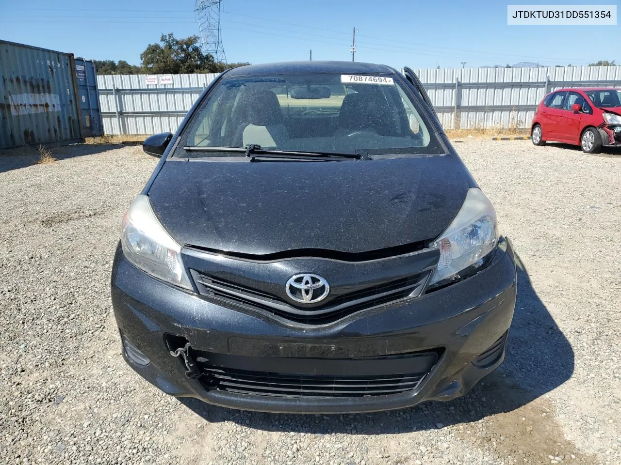 2013 Toyota Yaris VIN: JTDKTUD31DD551354 Lot: 70874694