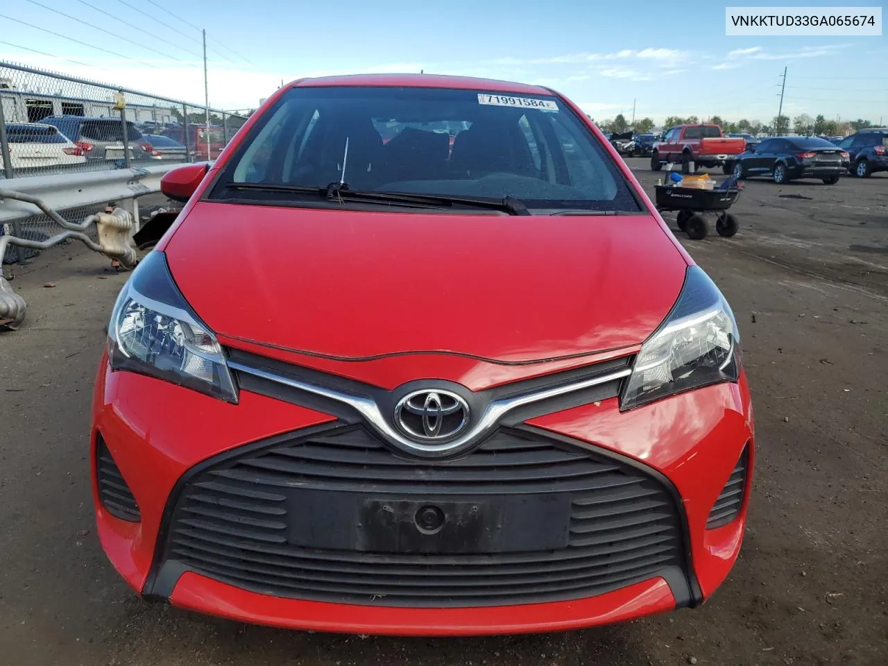 VNKKTUD33GA065674 2016 Toyota Yaris L