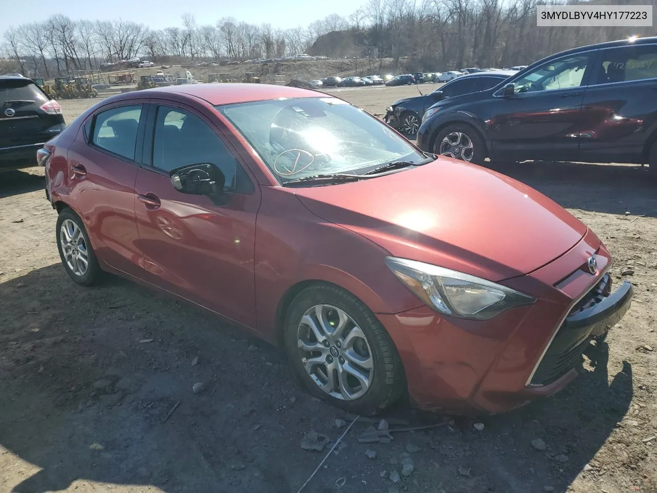 2017 Toyota Yaris Ia VIN: 3MYDLBYV4HY177223 Lot: 46055634