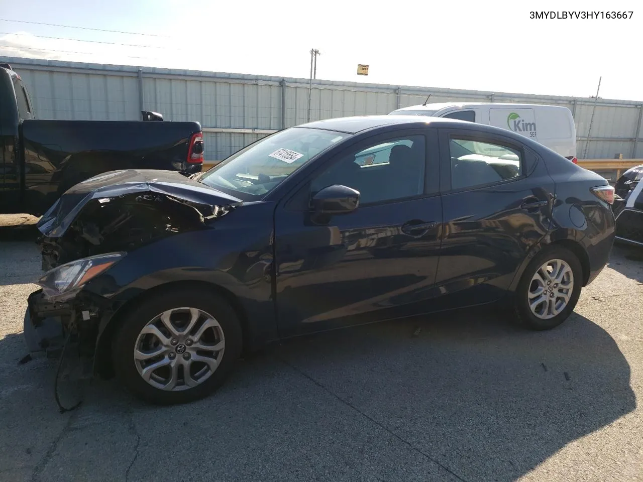 2017 Toyota Yaris Ia VIN: 3MYDLBYV3HY163667 Lot: 67415554