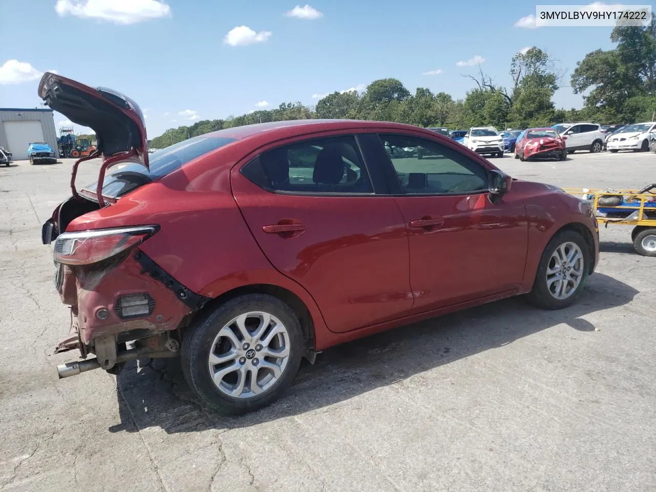 2017 Toyota Yaris Ia VIN: 3MYDLBYV9HY174222 Lot: 69777024