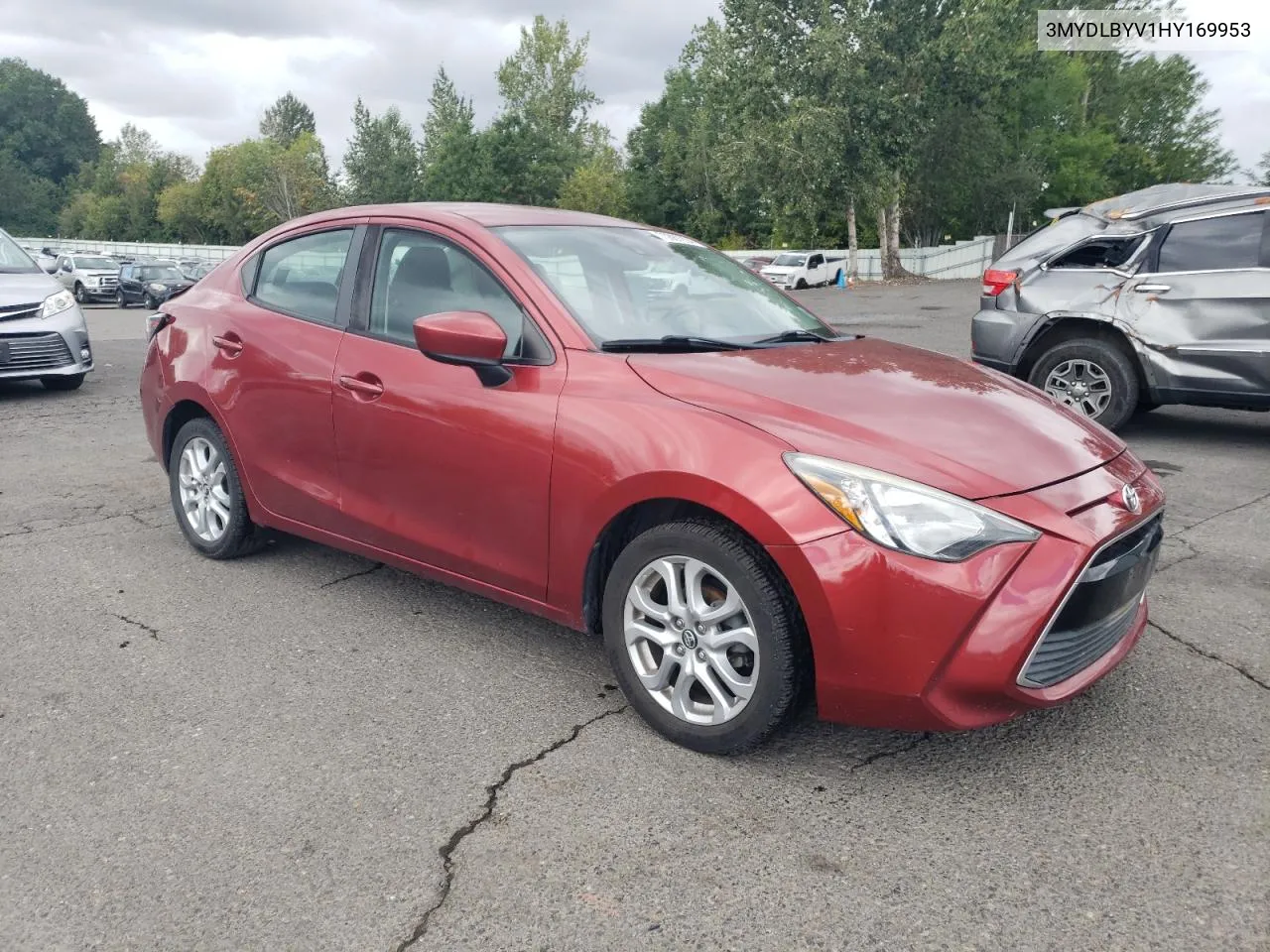 2017 Toyota Yaris Ia VIN: 3MYDLBYV1HY169953 Lot: 70887204