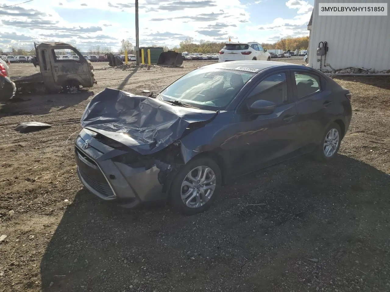 3MYDLBYV0HY151850 2017 Toyota Yaris Ia