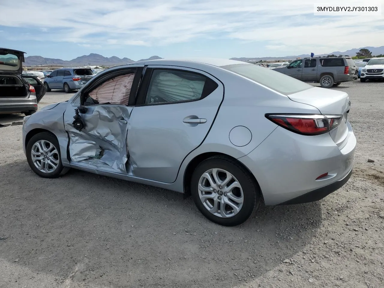 2018 Toyota Yaris Ia VIN: 3MYDLBYV2JY301303 Lot: 51076394