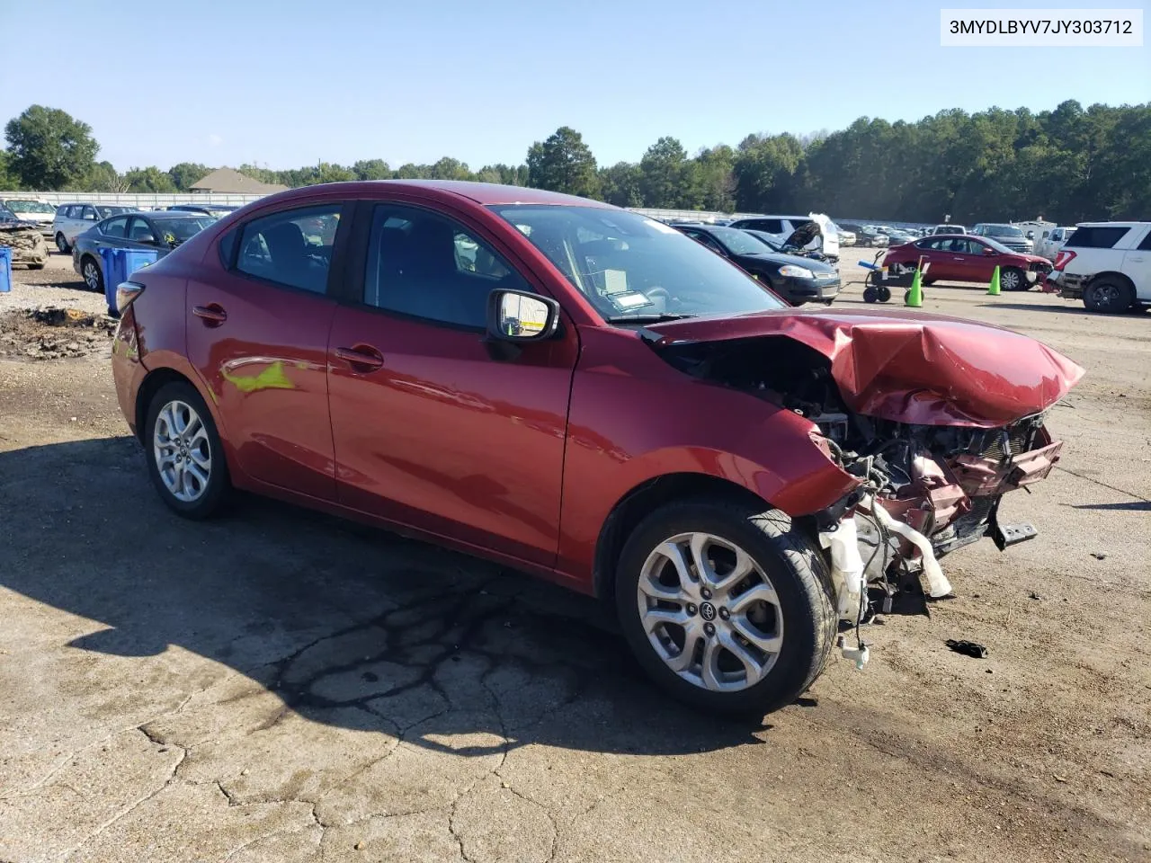 2018 Toyota Yaris Ia VIN: 3MYDLBYV7JY303712 Lot: 70703414