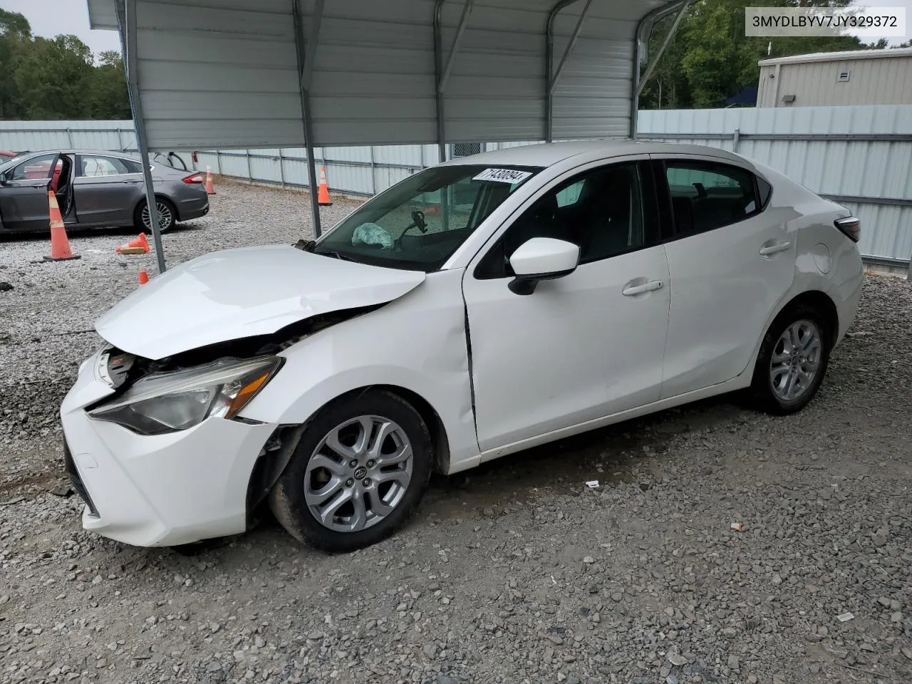 2018 Toyota Yaris Ia VIN: 3MYDLBYV7JY329372 Lot: 71430094