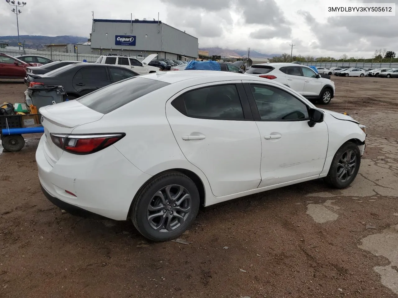 3MYDLBYV3KY505612 2019 Toyota Yaris L