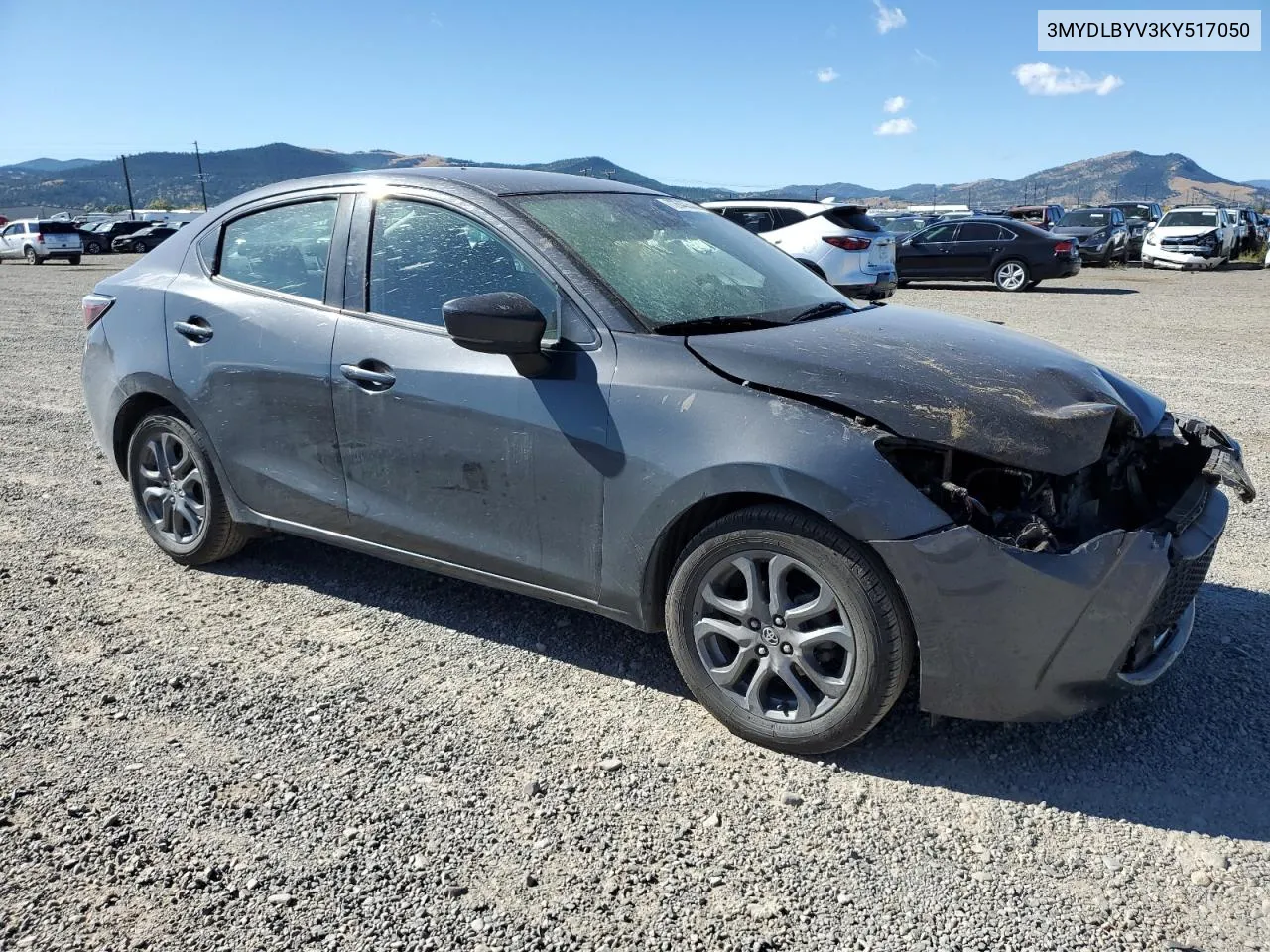 3MYDLBYV3KY517050 2019 Toyota Yaris L