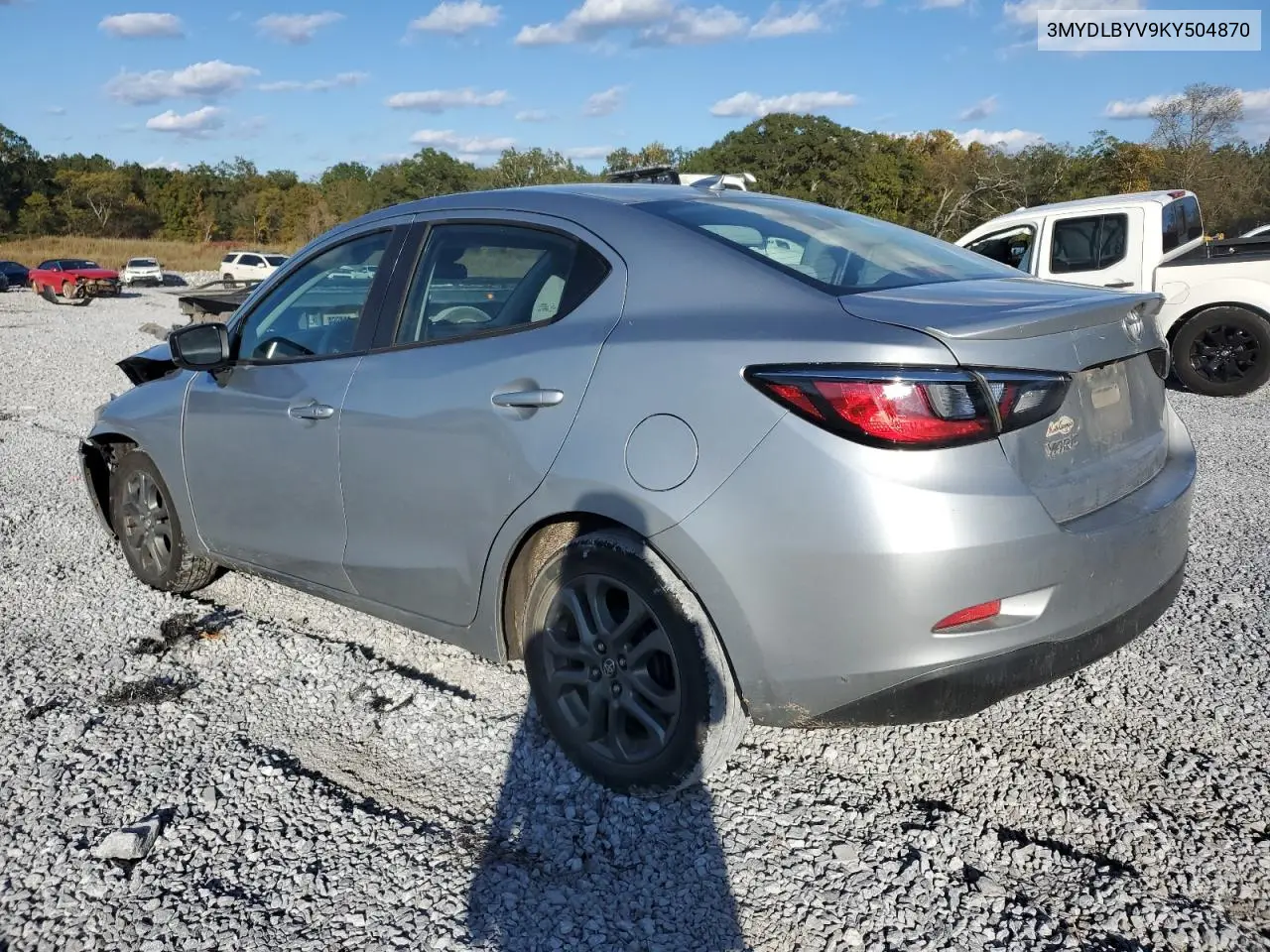 3MYDLBYV9KY504870 2019 Toyota Yaris L