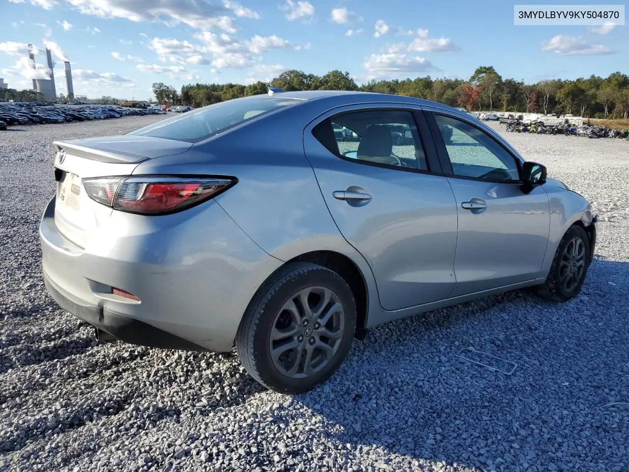 3MYDLBYV9KY504870 2019 Toyota Yaris L