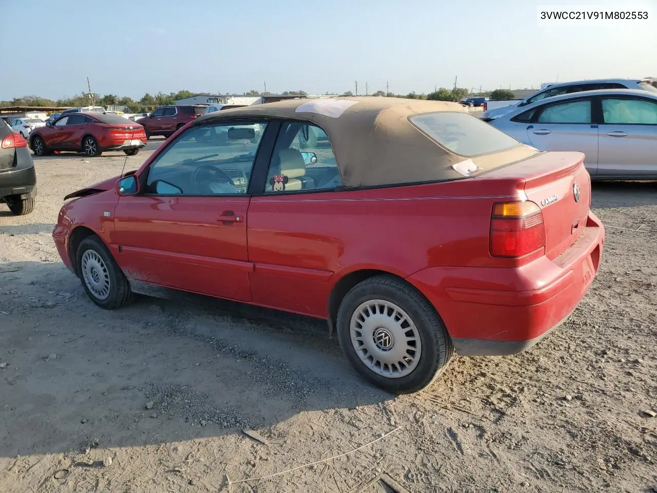 3VWCC21V91M802553 2001 Volkswagen Cabrio Gls