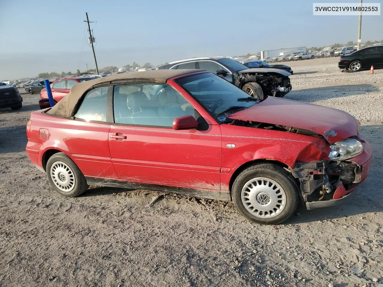 3VWCC21V91M802553 2001 Volkswagen Cabrio Gls