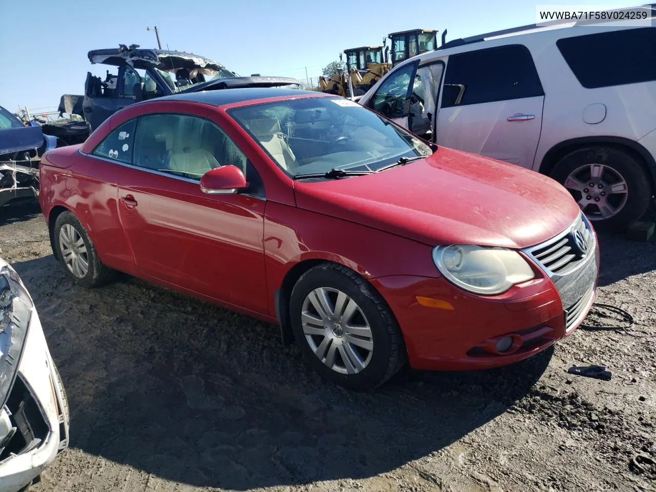 WVWBA71F58V024259 2008 Volkswagen Eos Turbo