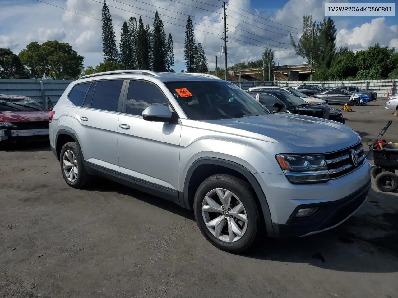 1V2WR2CA4KC560801 2019 Volkswagen Atlas Se