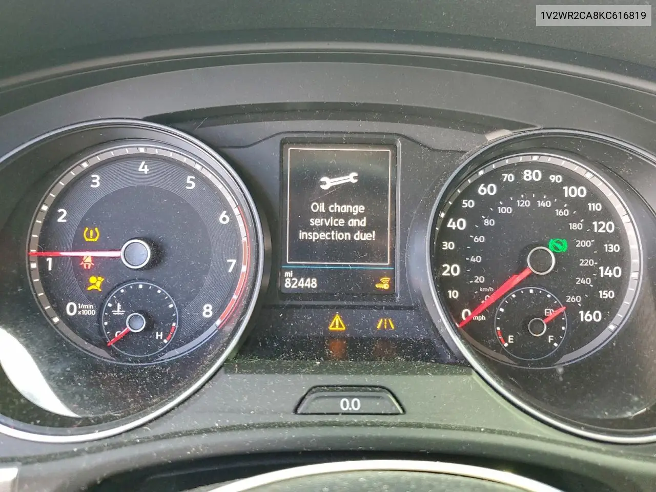 1V2WR2CA8KC616819 2019 Volkswagen Atlas Se