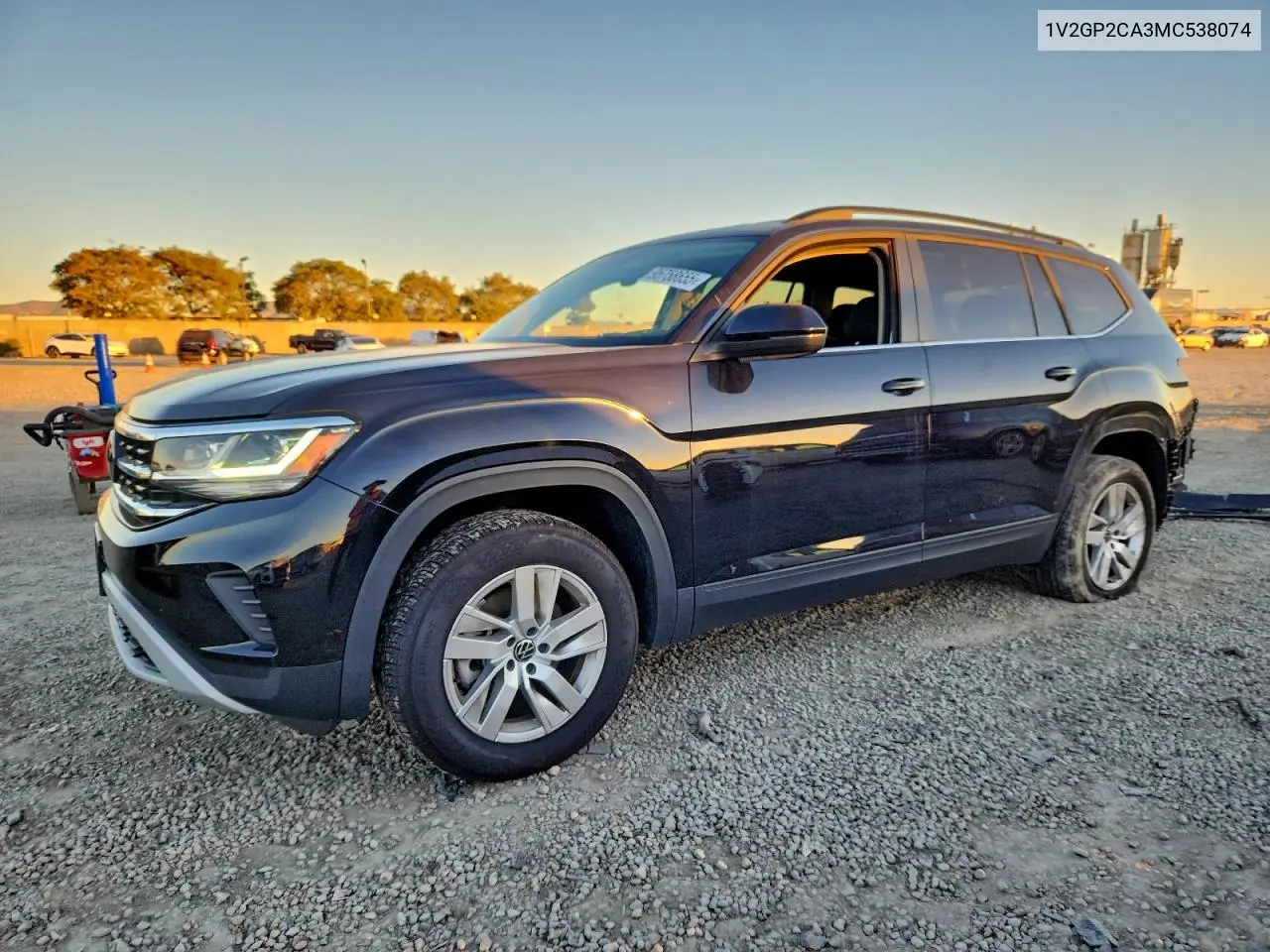 1V2GP2CA3MC538074 2021 Volkswagen Atlas S