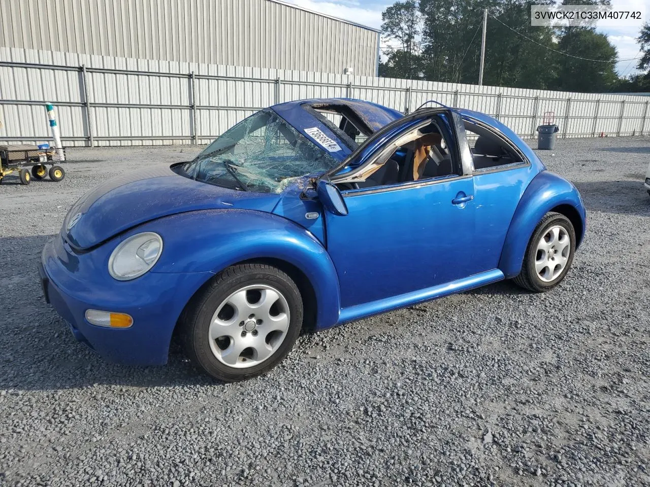 3VWCK21C33M407742 2003 Volkswagen New Beetle Gls