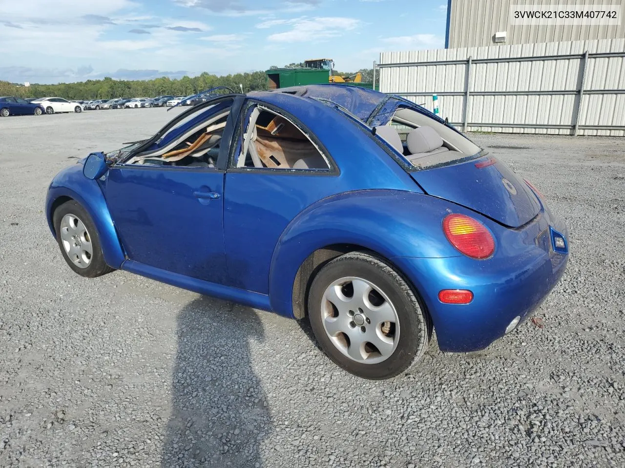 3VWCK21C33M407742 2003 Volkswagen New Beetle Gls