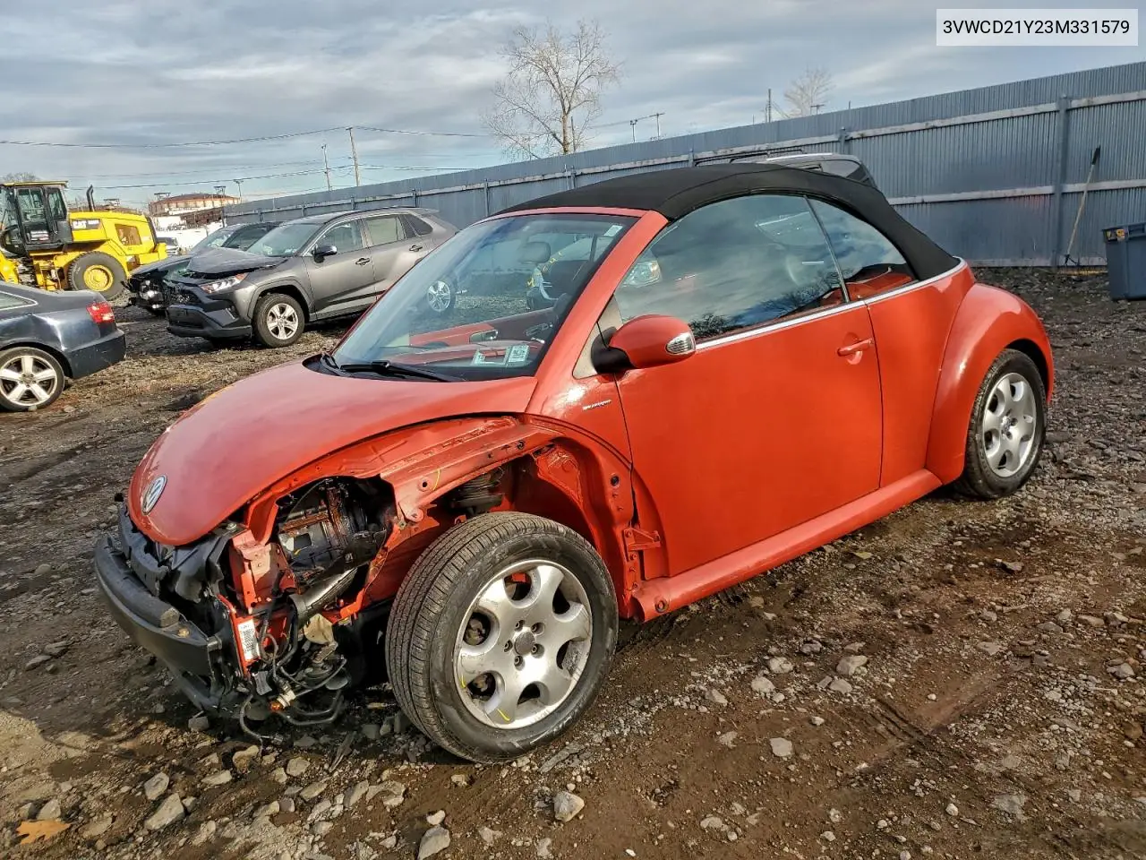 3VWCD21Y23M331579 2003 Volkswagen New Beetle Gls
