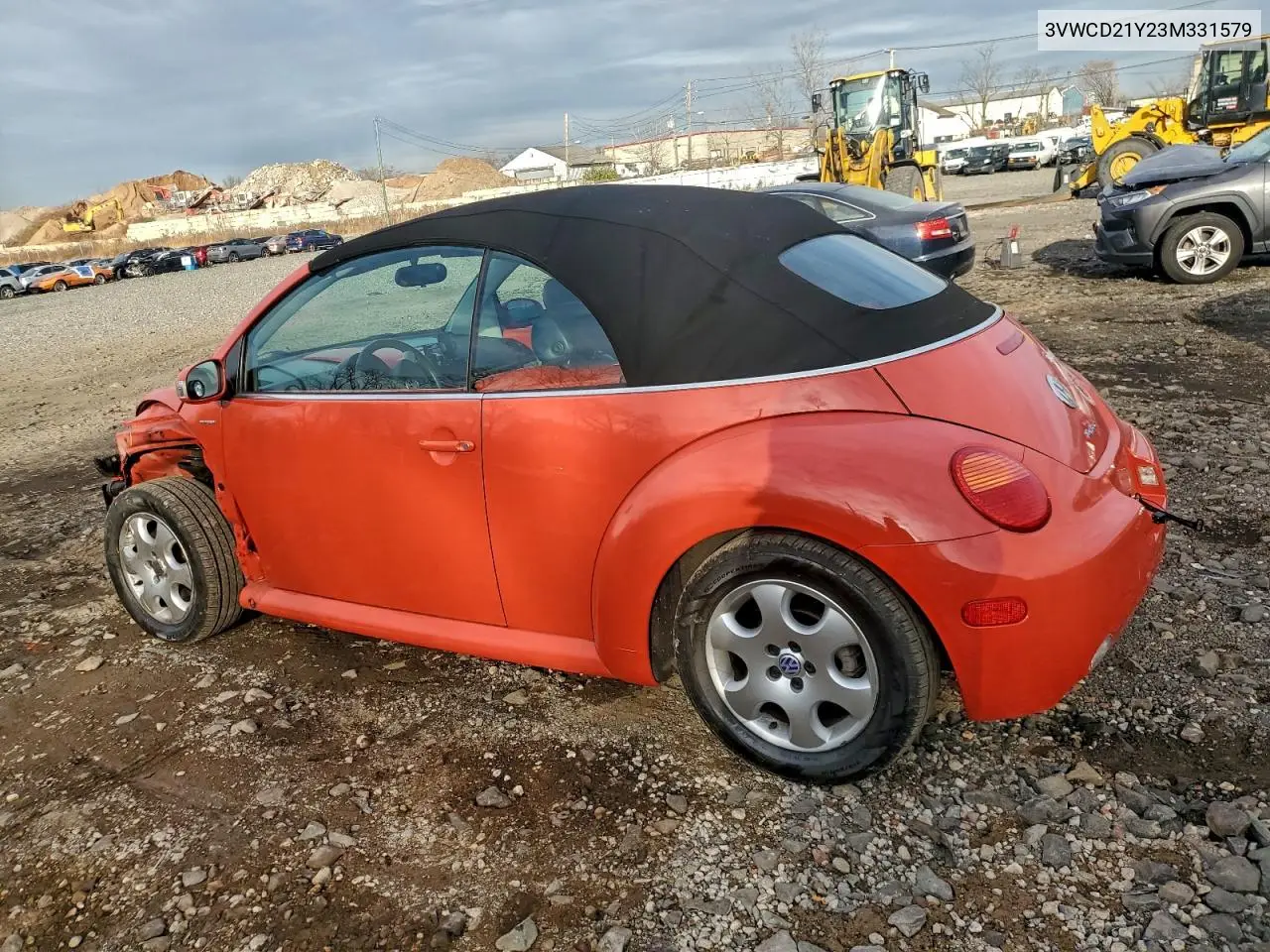 3VWCD21Y23M331579 2003 Volkswagen New Beetle Gls