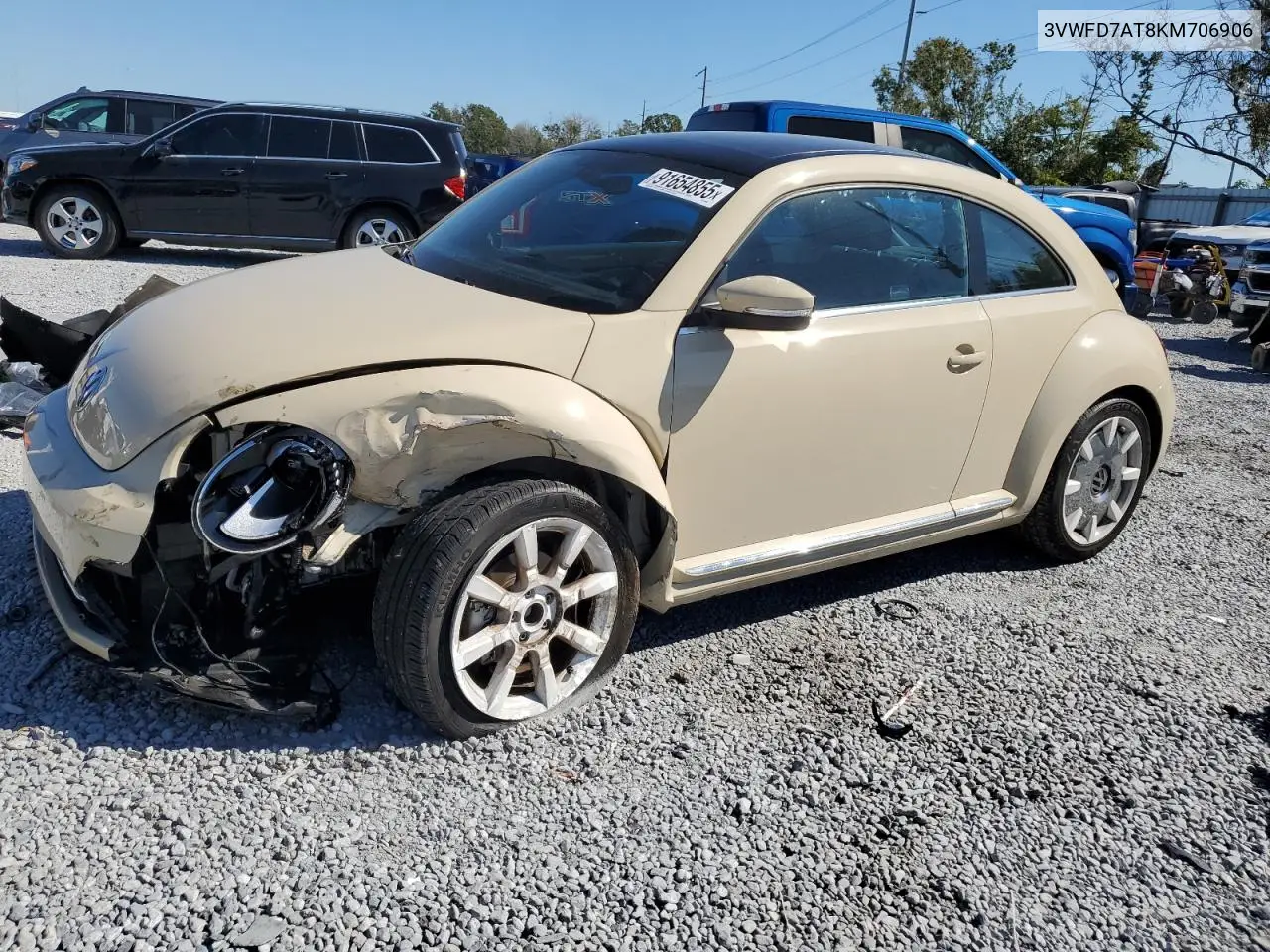 3VWFD7AT8KM706906 2019 Volkswagen Beetle S
