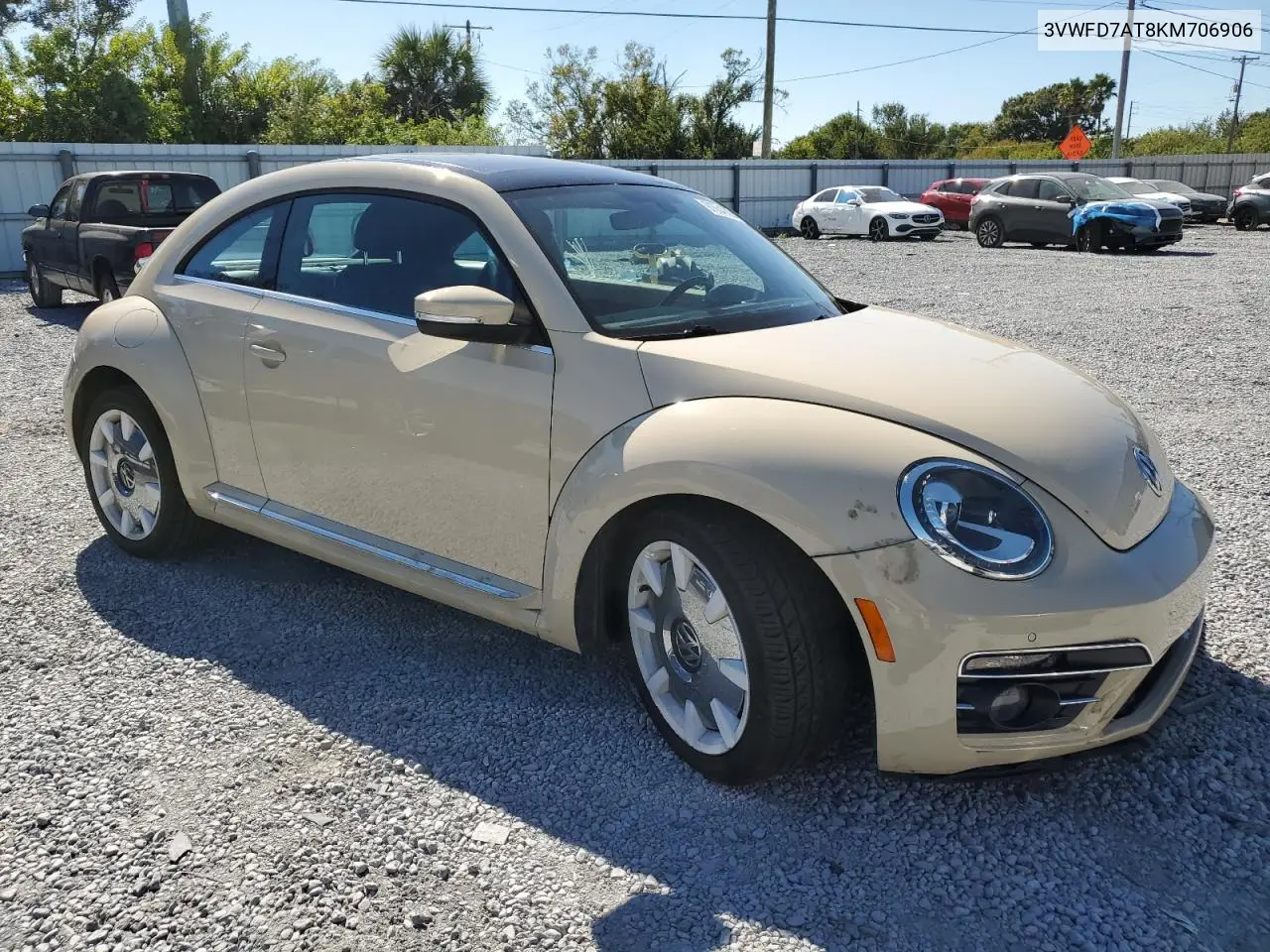 3VWFD7AT8KM706906 2019 Volkswagen Beetle S