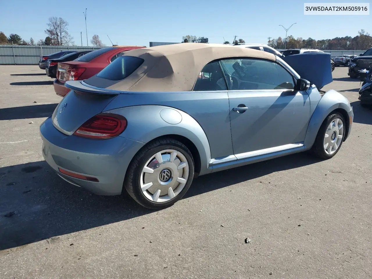 3VW5DAAT2KM505916 2019 Volkswagen Beetle S