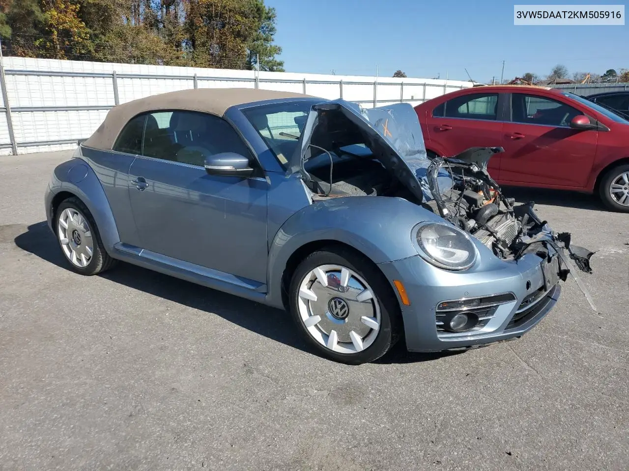 3VW5DAAT2KM505916 2019 Volkswagen Beetle S