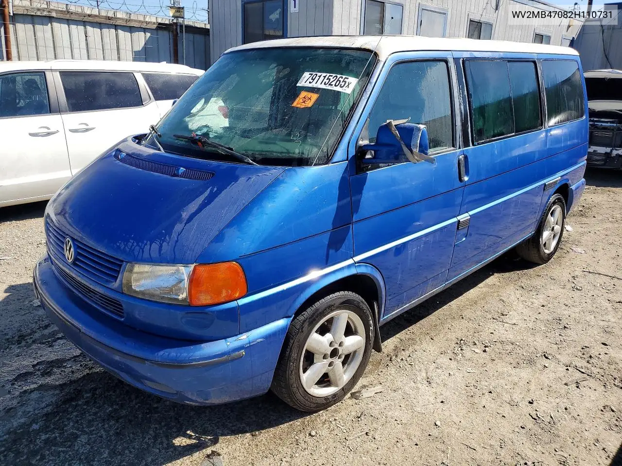 2002 Volkswagen Eurovan Mv VIN: WV2MB47082H110731 Lot: 79115265