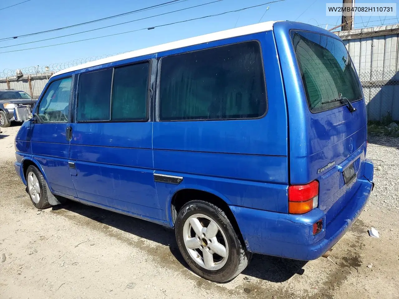2002 Volkswagen Eurovan Mv VIN: WV2MB47082H110731 Lot: 79115265