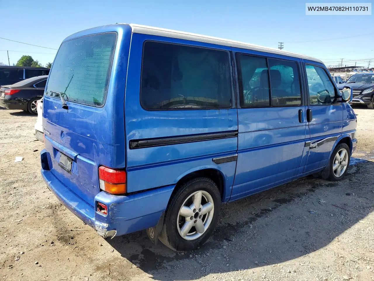 2002 Volkswagen Eurovan Mv VIN: WV2MB47082H110731 Lot: 79115265