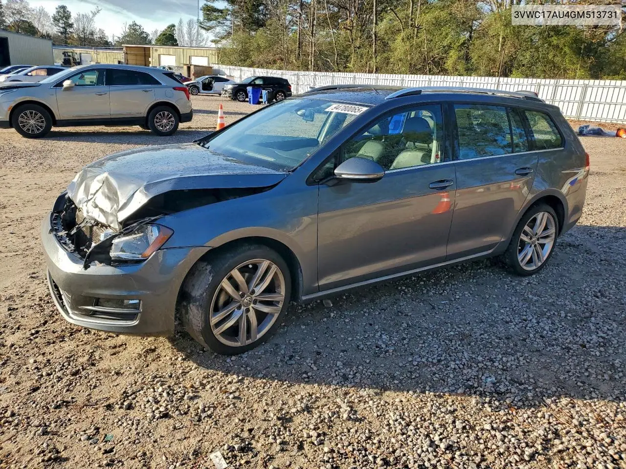 3VWC17AU4GM513731 2016 Volkswagen Golf Sportwagen S
