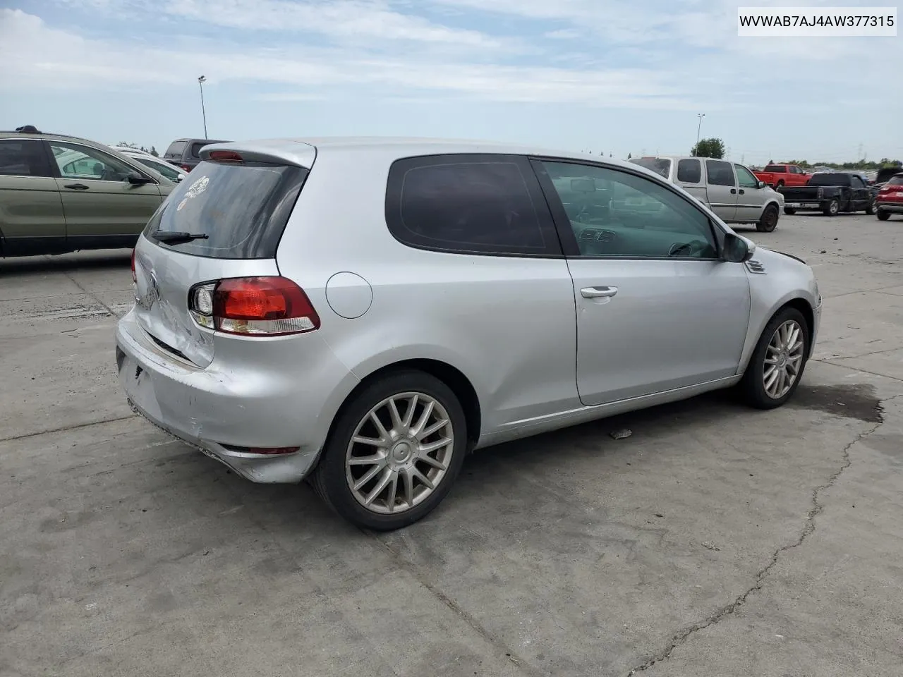 2010 Volkswagen Golf VIN: WVWAB7AJ4AW377315 Lot: 65514194