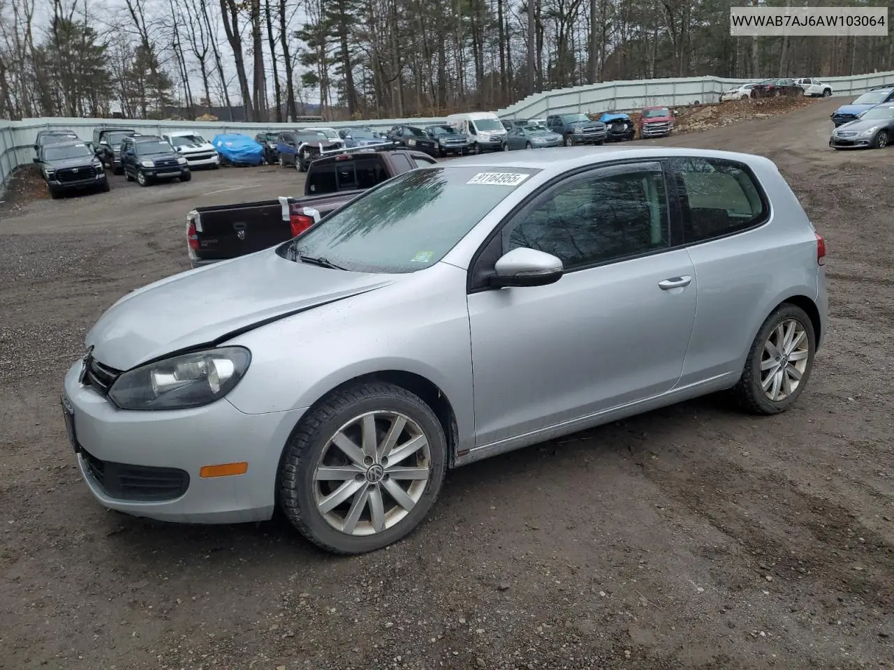 WVWAB7AJ6AW103064 2010 Volkswagen Golf