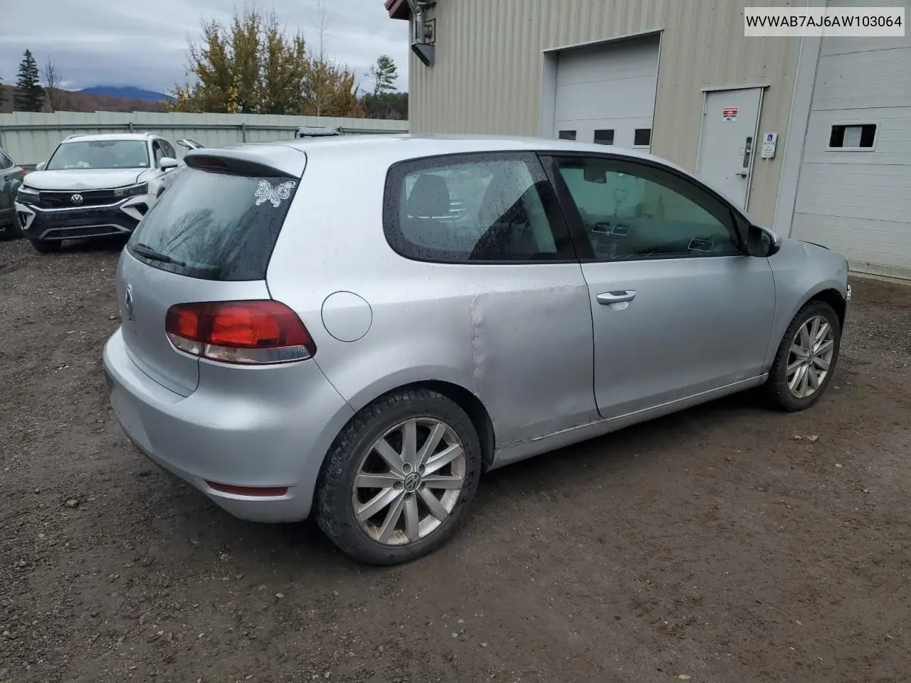 WVWAB7AJ6AW103064 2010 Volkswagen Golf