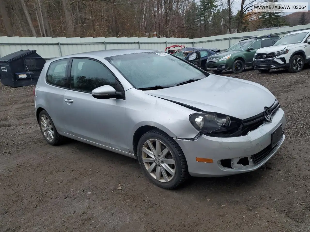 WVWAB7AJ6AW103064 2010 Volkswagen Golf